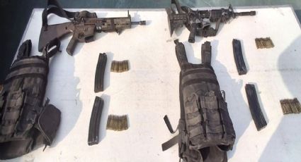 Estatales detienen a peligrosos sujetos en Nuevo León; les confiscaron armas largas