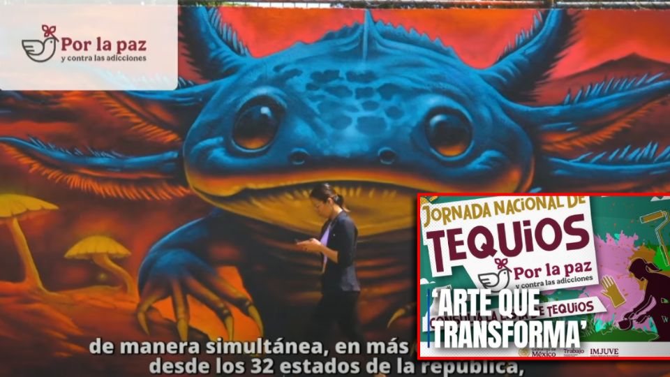 Como parte de las acciones por la paz y contra las adicciones, se contempla la creación de 6 mil murales comunitarios, que serán pintados por un millón de jóvenes en cientos de municipios del país