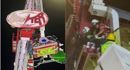 MOMENTO EXACTO en el que juego mecánico falla y choca; hay 4 heridos