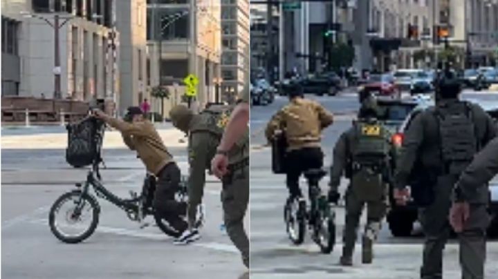 Hombre burla redada de ICE en Chicago; logró escapar en su bicicleta | VIDEO