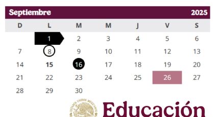 SEP 2025: ¿por qué está marcado el lunes 8 de septiembre en el calendario escolar?