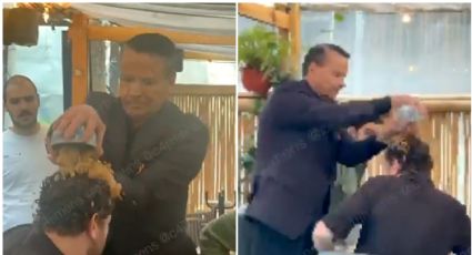 Alfredo Adame lanza plato de arroz a sujeto; ahora lo apodan ‘Lord Yakimeshi’ | VIDEO