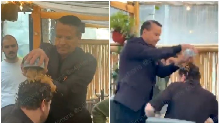 Alfredo Adame lanza plato de arroz a sujeto; ahora lo apodan ‘Lord Yakimeshi’ | VIDEO