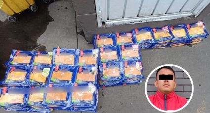 Ladrón es detenido robándose 73 pollos congelados; lo sorprendieron en el supermercado