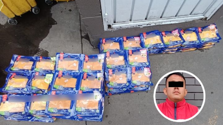 Ladrón es detenido robándose 73 pollos congelados; lo sorprendieron en el supermercado