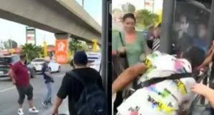 Chofer y pasajero de ruta urbana se agarran a golpes en Monterrey; falla mecánica desata conflicto