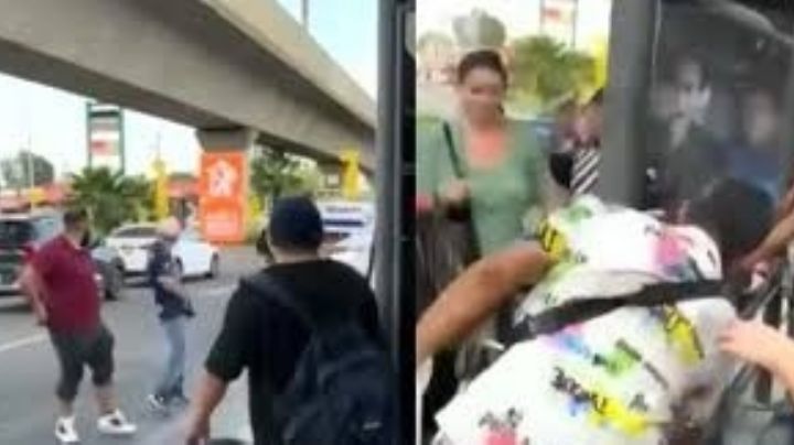 Chofer y pasajero de ruta urbana se agarran a golpes en Monterrey; falla mecánica desata conflicto