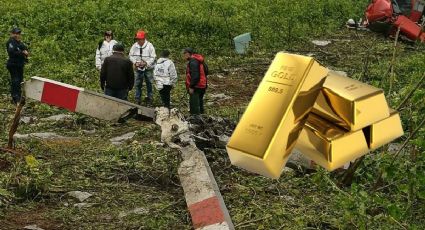 ¿Helicóptero que cayó en México traía 300 kilos en lingotes de oro?; esto se sabe
