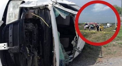 Mujer pierde la vida tras salir disparada en brutal volcadura; camioneta quedó destrozada