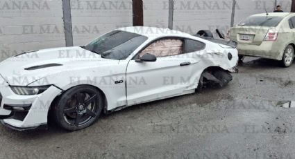 Jovencita estrella su Mustang contra maquiladora en Nuevo Laredo; sobrevive de milagro