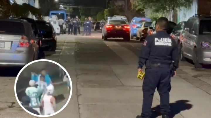 MOMENTO EXACTO en el que se desata una violenta riña con balazos y machetes en Fiesta Patronal