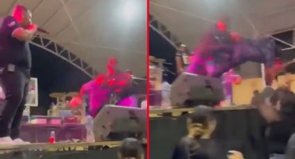 MOMENTO EXACTO en que persona con discapacidad es lanzada del escenario de un famoso grupo musical