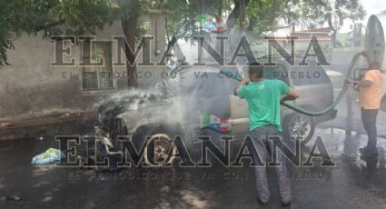 Nuevo Laredo: matrimonio se salva de morir quemado; camioneta en la que viajaban se incendió