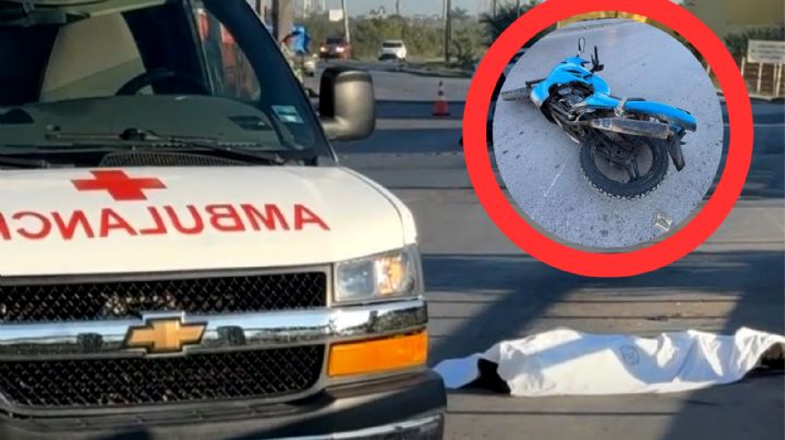 Motociclista muere tras derrapar y estrellarse aparatosamente contra banqueta frente al IMSS