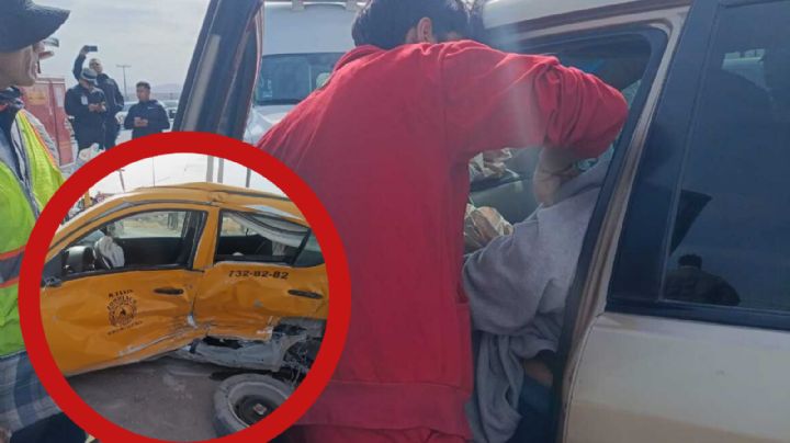 Taxista y pasajero se escapan de la muerte tras bestial encontronazo; están graves