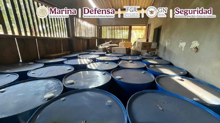 Desmantela Marina instalación de elaboración de sustancias ilegales en Petatlán, Guerrero