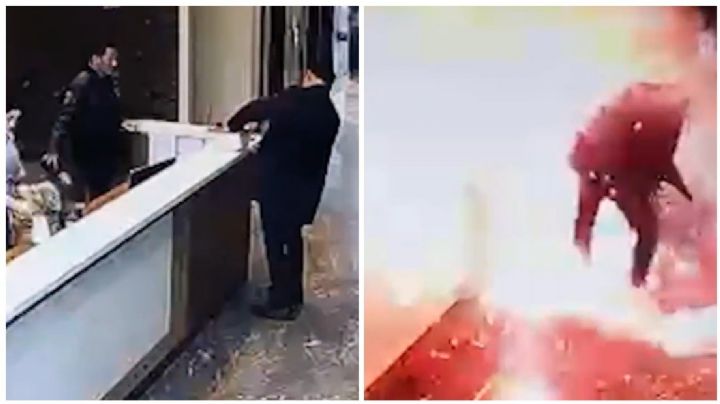 Hombre abre paquete y le explota en la cara; esto contenía la caja | VIDEO