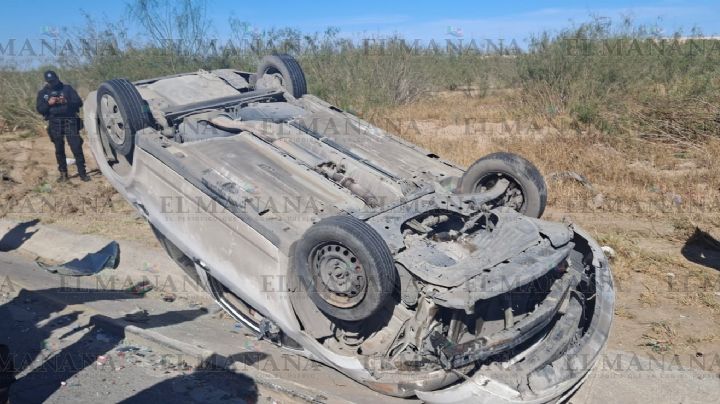 Milagro en Nuevo Laredo: conductor sobrevive tras quedar aplastado por su auto volcado