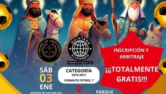 Quintana FC y Barra de Abogados de Nuevo Laredo organizan torneo futbolero 'Día de Reyes'