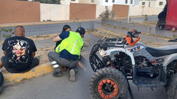 Nuevo Laredo: nuevo accidente en cuatrimoto; padre pierde el control y se lastiman