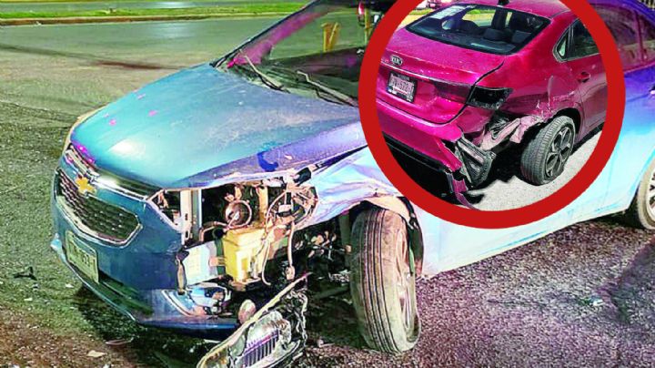 Se le acabó la fiesta: borracho se estrella con auto en bulevar Loma Real; quedó bien endeudado