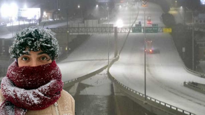 Así lucen las carreteras de Wichita Falls en Texas cubiertas de nieve; pronostican hasta -16 grados | FOTOS