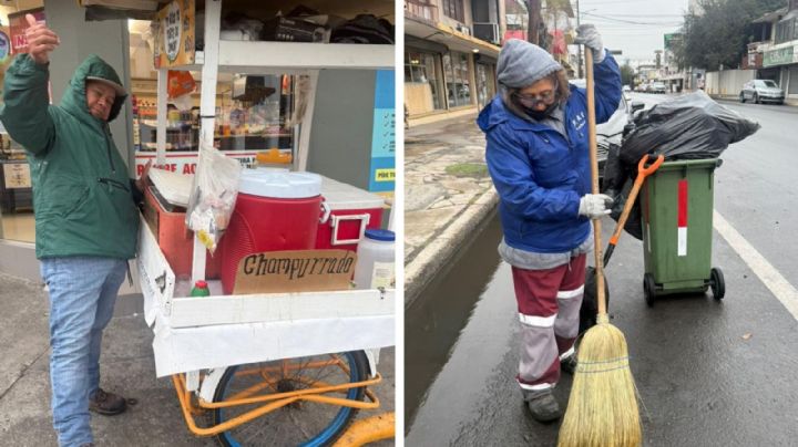 Ni el frío ni la lluvia frenan en Nuevo Laredo a comerciantes y empleados | VIDEO