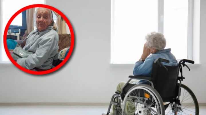 Abandonan en la calle a abuelita de 91 años; sus hijos no le responden el teléfono