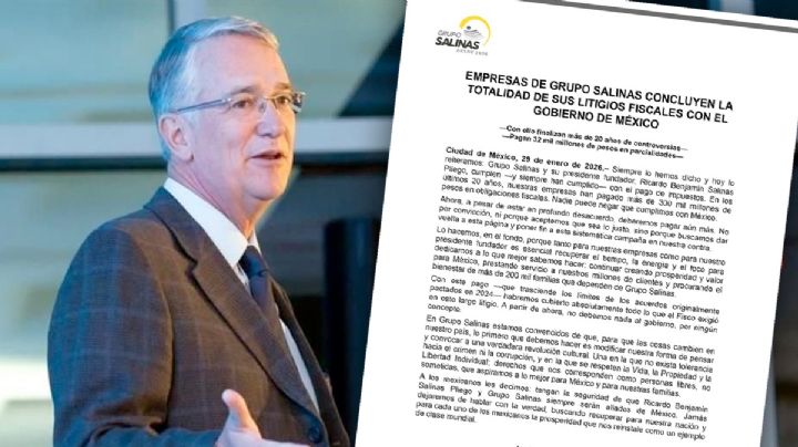 Tras acuerdo con el SAT, Grupo Salinas emite su postura relacionada con el pago de su deuda fiscal