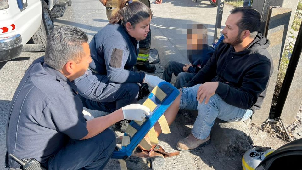 El motociclista resultó lesionado.