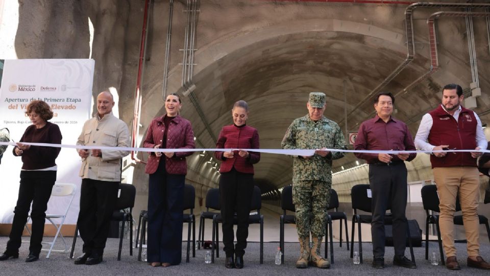 Claudia Sheinbaum inaugura Viaducto Elevado de Tijuana