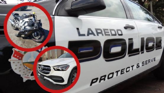 Motociclista vuela por los aires tras estrellarse con Mercedes Benz en Laredo; así fue el accidente