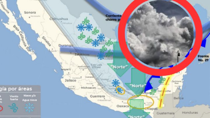 Frente Frío 27: estos estados serán afectados por fuertes lluvias esta semana