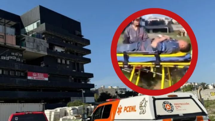 Joven queda grave tras caída de estructura de reconocida plaza comercial en Nuevo León