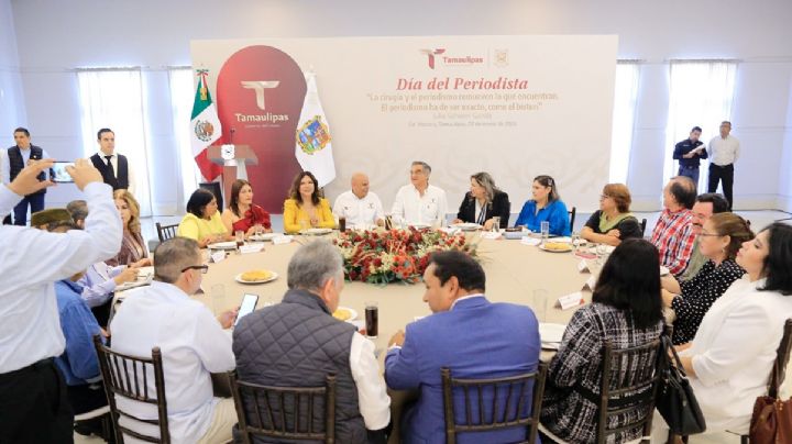'Imprescindible labor de los periodistas para un mejor Tamaulipas': Américo Villarreal