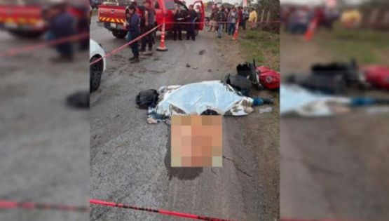 Trailero atropella y mata a motociclista en la carretera Tampico-Mante; aceleró y huyó