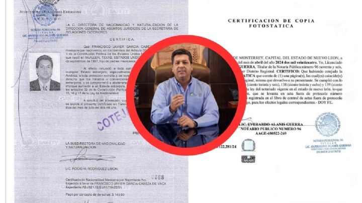 Revelan documento de renuncia de Cabeza de Vaca a toda protección extranjera