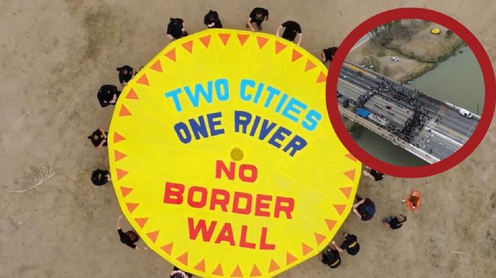 Alzan la voz contra muro durante la ceremonia del Abrazo Internacional; así fueron las protestas