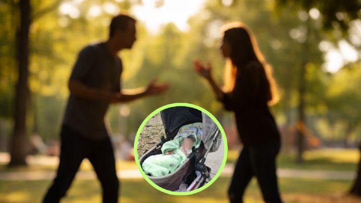 Pareja discute acaloradamente y deja bebé de cinco meses en parque; vecinos reportan abandono