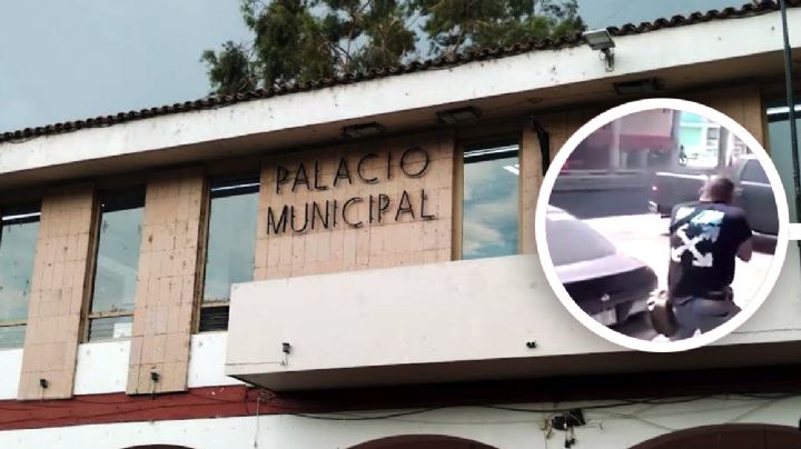 Hombres armados se graban balaceando la presidencia municipal de Jiquilpan | VIDEO