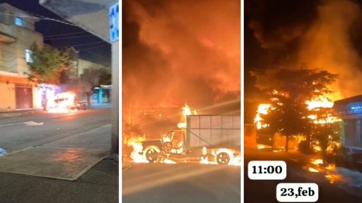 Jalisco sigue bajo fuego, reportan incendio de vehículos y bloqueos en al menos cuatro municipios | VIDEOS
