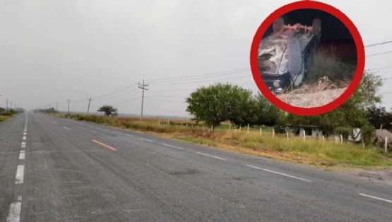 Volcadura termina con la vida de Pedro; perdió el control de su camioneta con placas de Texas