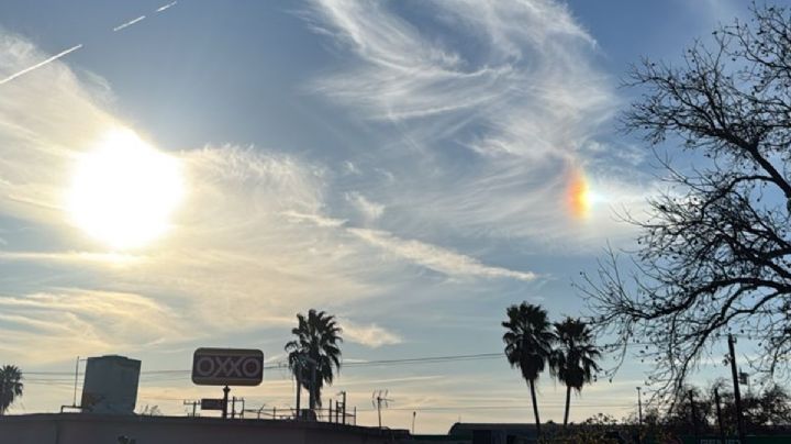 ¿Un arcoíris roto? La misteriosa franja de colores que apareció esta tarde en el cielo de Nuevo Laredo