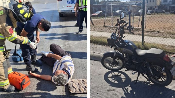 Motociclista derrapa en la Calzada de los Héroes; se desplazaba a velocidad moderada