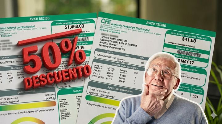 ¿CFE ofrece 50% de descuento en el recibo de luz con INAPAM?