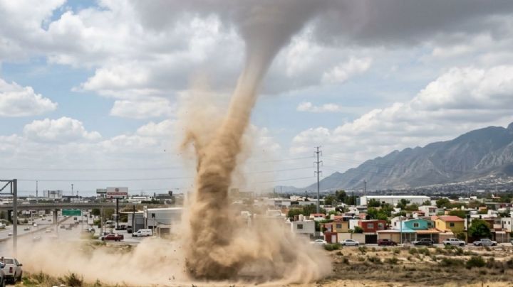 Captan formación de extraño fenómeno en Nuevo León; ¿era un tornado? | VIDEO