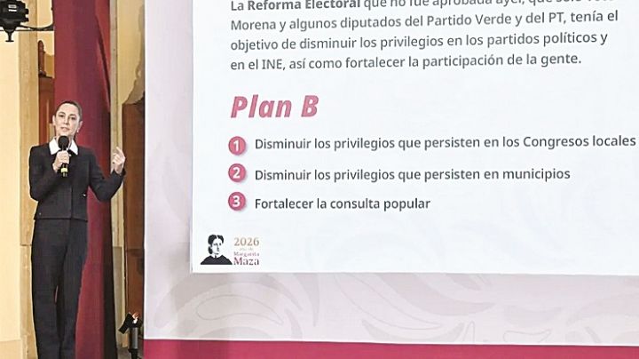 ‘Plan B’ electoral elimina privilegios: Claudia Sheinbaum