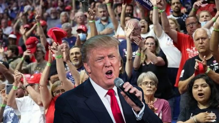 Mujer se desmaya en mitin de Trump y él ordena poner 'Ave María' mientras la atienden | VIDEO