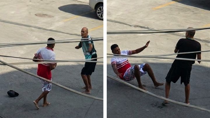 Impactante pelea callejera: hombre sin brazos acepta el pleito y deja noqueado a su rival | VIDEO