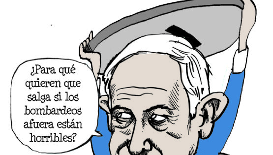 Cartón de Adrián: Netanyahu desaparecido